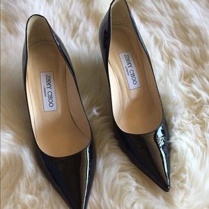 Jimmy Choo Black Patent Leather Pumps